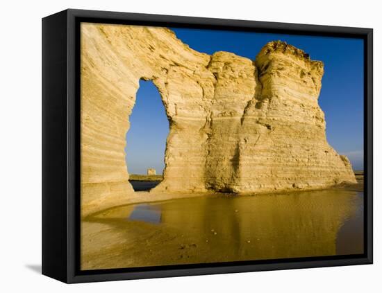 Keyhole of Monument Rocks, Kansas, USA-Chuck Haney-Framed Premier Image Canvas