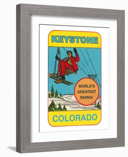 Keystone, Colorado, Label-null-Framed Art Print