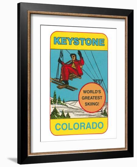 Keystone, Colorado, Label-null-Framed Art Print