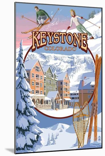 Keystone, Colorado Montage-Lantern Press-Mounted Art Print