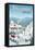 Keystone, Colorado - Retro Ski Resort-Lantern Press-Framed Stretched Canvas