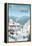 Keystone, Colorado - Retro Ski Resort-Lantern Press-Framed Stretched Canvas