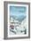 Keystone, Colorado - Retro Ski Resort-Lantern Press-Framed Art Print