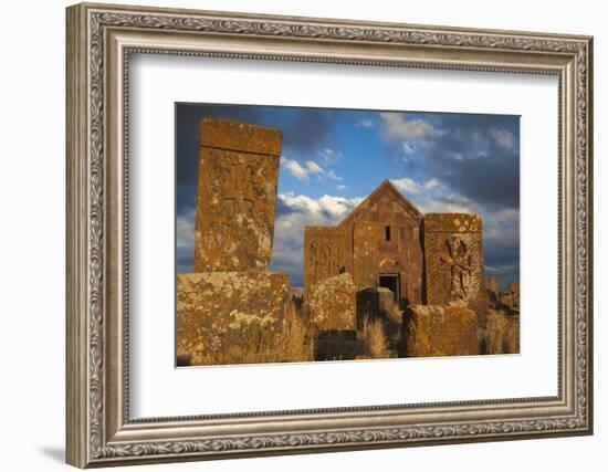 Khachkars at Noratus Cemetery, Lake Seven, Armenia, Central Asia, Asia-Jane Sweeney-Framed Photographic Print