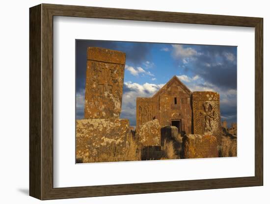 Khachkars at Noratus Cemetery, Lake Seven, Armenia, Central Asia, Asia-Jane Sweeney-Framed Photographic Print