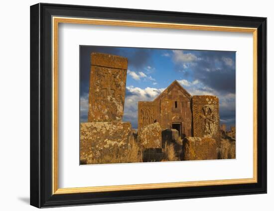 Khachkars at Noratus Cemetery, Lake Seven, Armenia, Central Asia, Asia-Jane Sweeney-Framed Photographic Print