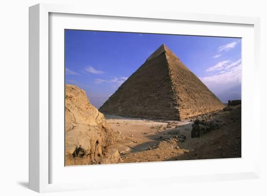 Khafre's Pyramid-null-Framed Art Print