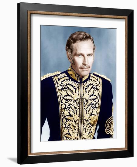 Khartoum, Charlton Heston, 1966-null-Framed Photo