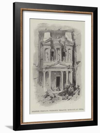 Khasneh Phar'Aun, Pharaoh's Treasury, Rock-Cut, at Petra-null-Framed Giclee Print