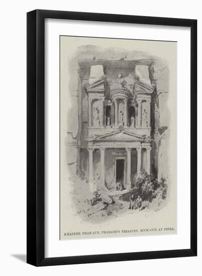 Khasneh Phar'Aun, Pharaoh's Treasury, Rock-Cut, at Petra-null-Framed Giclee Print