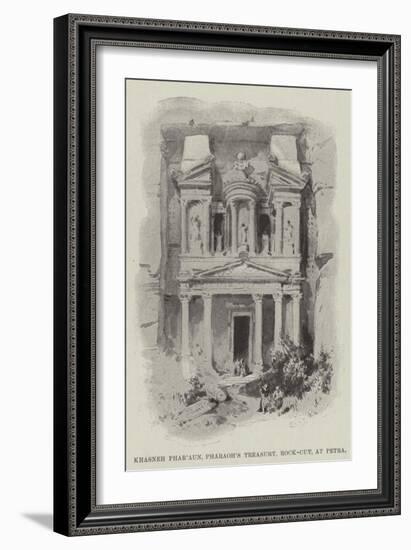 Khasneh Phar'Aun, Pharaoh's Treasury, Rock-Cut, at Petra-null-Framed Giclee Print