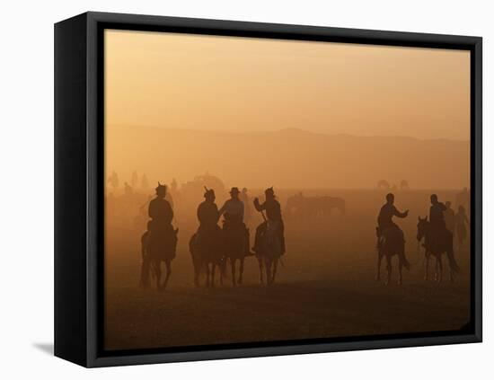 Khentii Province, Delgerhaan, Horse Herders Gather for a Festival in Delgerhaan, Mongolia-Paul Harris-Framed Premier Image Canvas