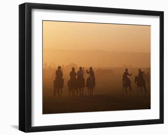 Khentii Province, Delgerhaan, Horse Herders Gather for a Festival in Delgerhaan, Mongolia-Paul Harris-Framed Photographic Print