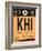 KHI Karachi Luggage Tag I-NaxArt-Framed Art Print