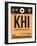 KHI Karachi Luggage Tag I-NaxArt-Framed Art Print