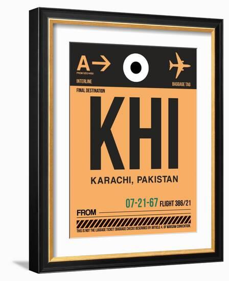 KHI Karachi Luggage Tag I-NaxArt-Framed Art Print