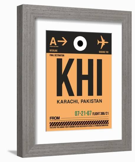 KHI Karachi Luggage Tag I-NaxArt-Framed Premium Giclee Print