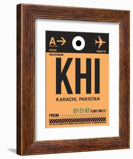 KHI Karachi Luggage Tag I-NaxArt-Framed Premium Giclee Print
