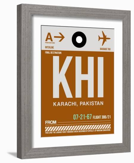 KHI Karachi Luggage Tag II-NaxArt-Framed Art Print