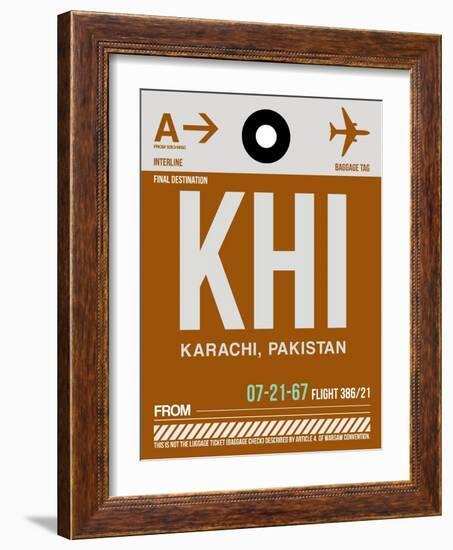 KHI Karachi Luggage Tag II-NaxArt-Framed Art Print