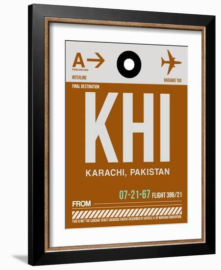 KHI Karachi Luggage Tag II-NaxArt-Framed Art Print