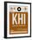 KHI Karachi Luggage Tag II-NaxArt-Framed Art Print