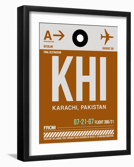 KHI Karachi Luggage Tag II-NaxArt-Framed Art Print