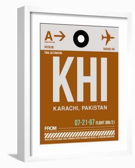 KHI Karachi Luggage Tag II-NaxArt-Framed Art Print