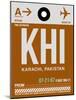 KHI Karachi Luggage Tag II-NaxArt-Mounted Art Print