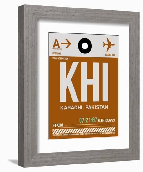 KHI Karachi Luggage Tag II-NaxArt-Framed Premium Giclee Print