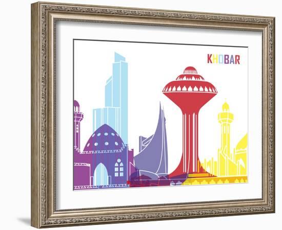 Khobar Skyline Pop-paulrommer-Framed Art Print