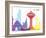 Khobar Skyline Pop-paulrommer-Framed Art Print