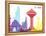 Khobar Skyline Pop-paulrommer-Framed Stretched Canvas