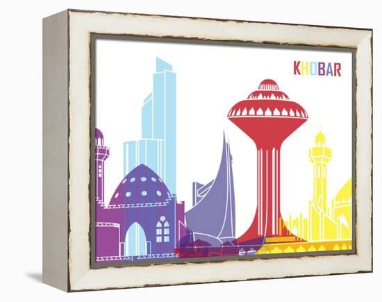 Khobar Skyline Pop-paulrommer-Framed Stretched Canvas