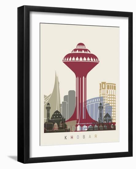 Khobar Skyline Poster-paulrommer-Framed Art Print