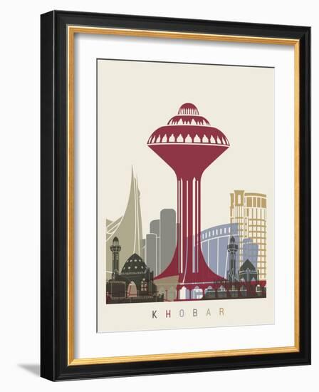 Khobar Skyline Poster-paulrommer-Framed Art Print