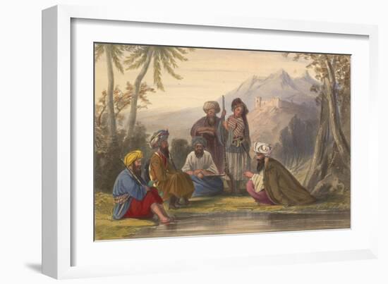 Khoja Padshauh, a Ko i staun chief, with his armed retainers, 1848-James Rattray-Framed Giclee Print