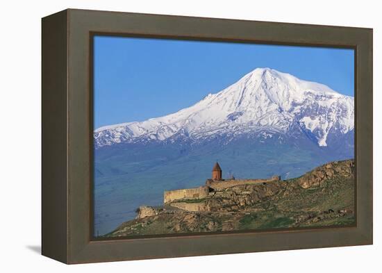 Khor Virap Monastery, 17th Century, Near Artashat, with Mount Ararat in Background, Armenia-null-Framed Premier Image Canvas