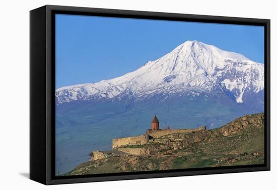 Khor Virap Monastery, 17th Century, Near Artashat, with Mount Ararat in Background, Armenia-null-Framed Premier Image Canvas