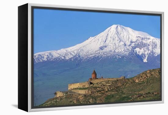 Khor Virap Monastery, 17th Century, Near Artashat, with Mount Ararat in Background, Armenia-null-Framed Premier Image Canvas