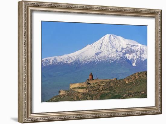 Khor Virap Monastery, 17th Century, Near Artashat, with Mount Ararat in Background, Armenia-null-Framed Photographic Print
