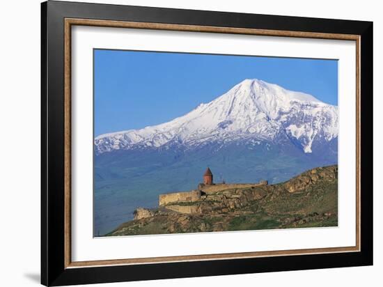 Khor Virap Monastery, 17th Century, Near Artashat, with Mount Ararat in Background, Armenia-null-Framed Photographic Print