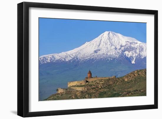 Khor Virap Monastery, 17th Century, Near Artashat, with Mount Ararat in Background, Armenia-null-Framed Photographic Print
