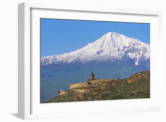 Khor Virap Monastery, 17th Century, Near Artashat, with Mount Ararat in Background, Armenia-null-Framed Photographic Print