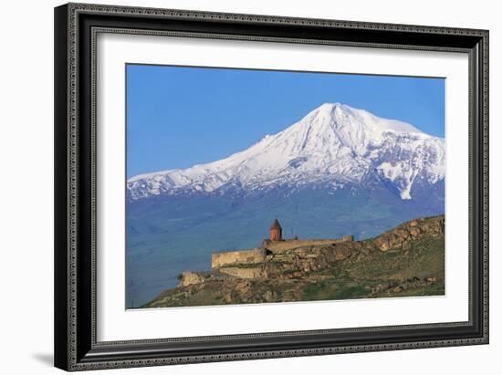 Khor Virap Monastery, 17th Century, Near Artashat, with Mount Ararat in Background, Armenia-null-Framed Photographic Print