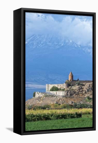 Khor Virap Monastery and Apostolic church at the foot of Mount Ararat, Ararat Province, Armenia, Ca-G&M Therin-Weise-Framed Premier Image Canvas