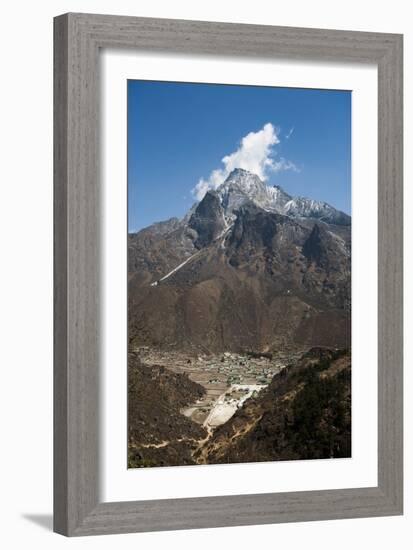 Khumjung village in the Khumbu (Everest) Region, Nepal, Himalayas, Asia-Alex Treadway-Framed Photographic Print