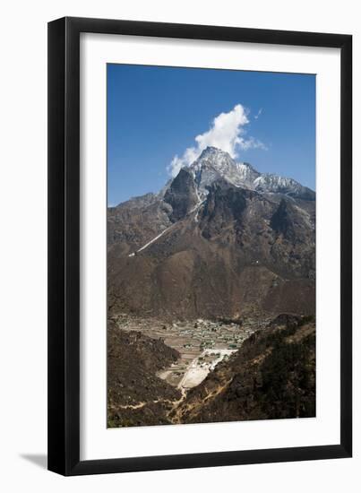 Khumjung village in the Khumbu (Everest) Region, Nepal, Himalayas, Asia-Alex Treadway-Framed Photographic Print