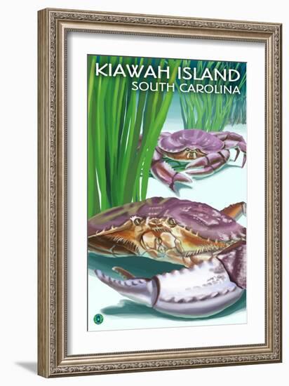 Kiawah Island, South Carolina - Dungeness Crab-Lantern Press-Framed Art Print