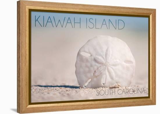 Kiawah Island, South Carolina - Sand Dollar and Beach-Lantern Press-Framed Stretched Canvas